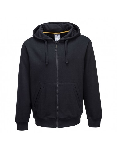 Portwest Sweatshirt de travail Zippé à capuche Nickel coupe moderne Noir