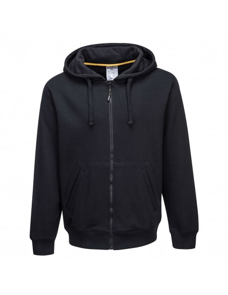 Portwest Sweatshirt de travail Zippé à capuche Nickel coupe moderne Noir
