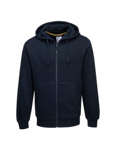 Portwest Sweatshirt de travail Zippé à capuche Nickel coupe moderne Marine