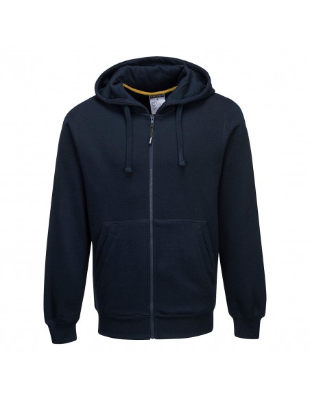 Portwest Sweatshirt de travail Zippé à capuche Nickel coupe moderne Marine
