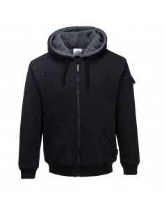 SweatShirt à capuche de travail avec doublure polaire Pewter Noir
