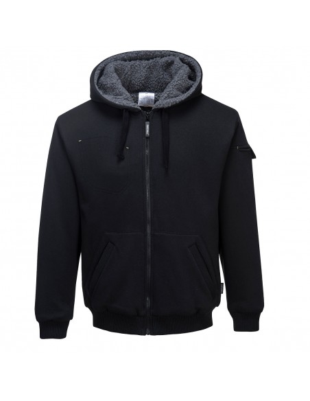 SweatShirt à capuche de travail avec doublure polaire Pewter Noir