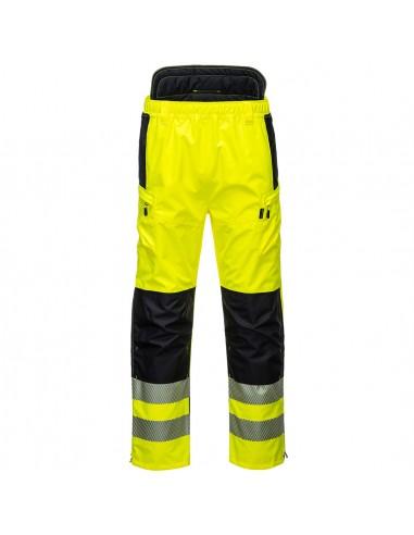 Portwest-Pantalon pro extrême haute visibilité imperméable coupe slim PW3 Jaune/Noir