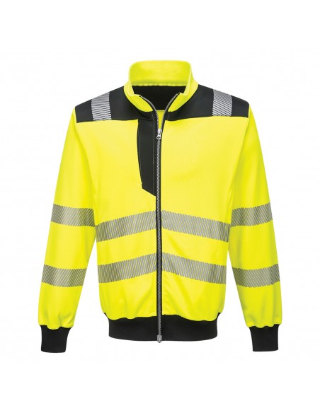 Portwest-Sweatshirt protection haute visibilité pro zippé PW3Jaune/Noir