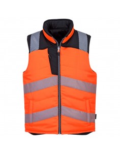 Portwest-Gilet de sécurité haute visibilité hiver réversible matelassé Orange/Noir