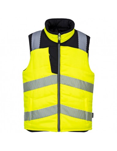 Portwest-Gilet de sécurité haute visibilité hiver réversible matelassé Jaune/Noir