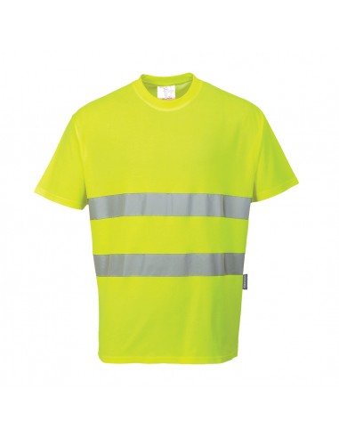 Portwest-Tee-shirt haute visibilité professionnel confort coton Jaune