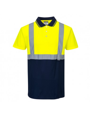 Portwest-Polo de sécurité haute visibilité style moderne bicolore Jaune/Marine