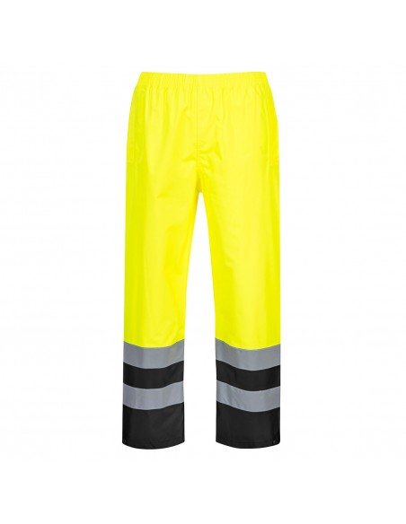 Portwest-Pantalon de travail haute visibilité imperméable coupe vent Jaune/Noir
