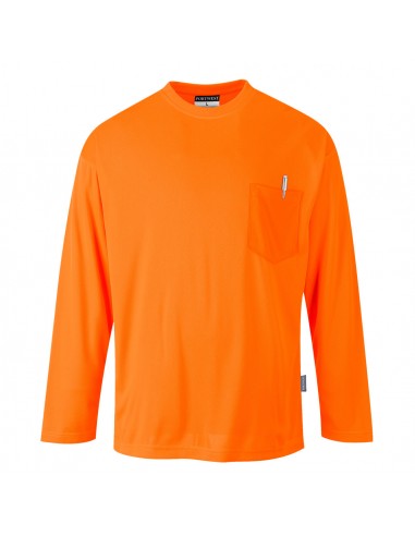 Portwest T-Shirt de travail Day-Vis manches longues à poche Orange
