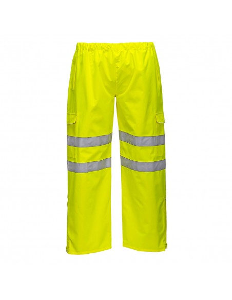 Portwest-Pantalon de travail haute visibilité imperméable coupe vent Jaune