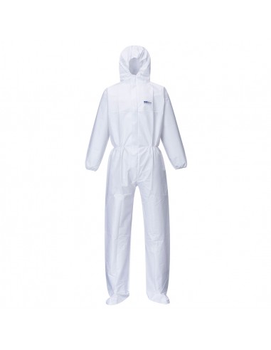 Portwest Combinaison micro-poreuse avec protège chaussure type 5/6 Blanc