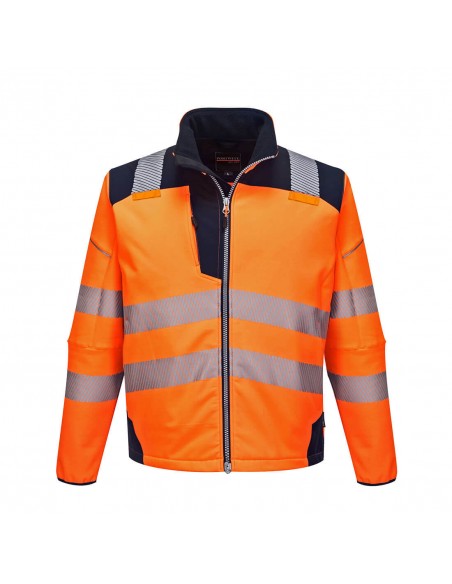 Portwest-Veste pro haute visibilité résistant à l'eau et au vent PW3 Orange/Marine