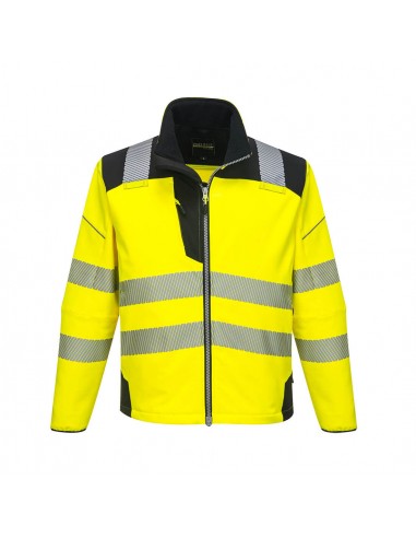 Portwest-Veste pro haute visibilité résistant à l'eau et au vent PW3 Jaune/Noir