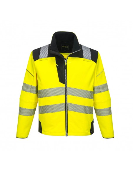 Portwest-Veste pro haute visibilité résistant à l'eau et au vent PW3 Jaune/Noir
