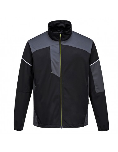 Portwest Blouson élégant Flex Shell PW3 résistant au vent et à l'eau Noir/Zoom Gris