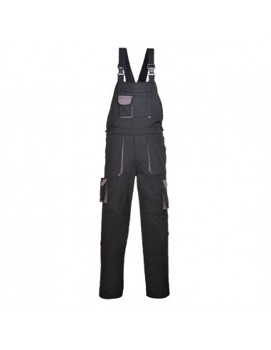 Portwest Salopette de travail en coton majoritaire confortable Noir