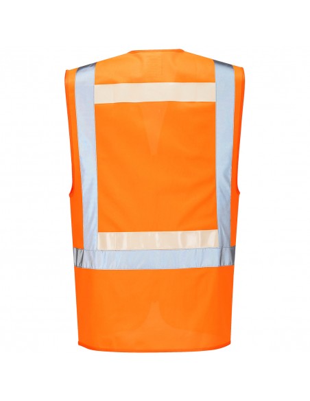 Portwest-Gilet de protection haute visibilité visible dans le noir GLOWTEX Orange