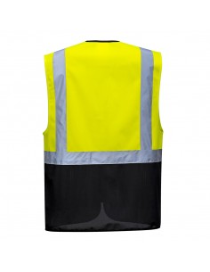 Portwest-Gilet haute visibilité de travail stylé Executive Warsaw Jaune/Noir 2