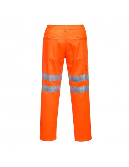 Portwest-Pantalon haute visibilité conforme aux normes ferroviaires Orange