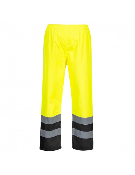 Portwest-Pantalon de travail haute visibilité imperméable coupe vent Jaune/Noir