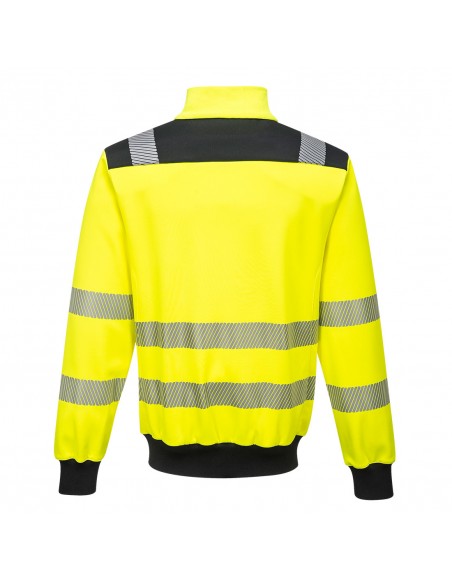 Portwest-Sweatshirt protection haute visibilité pro zippé PW3 Jaune/Noir