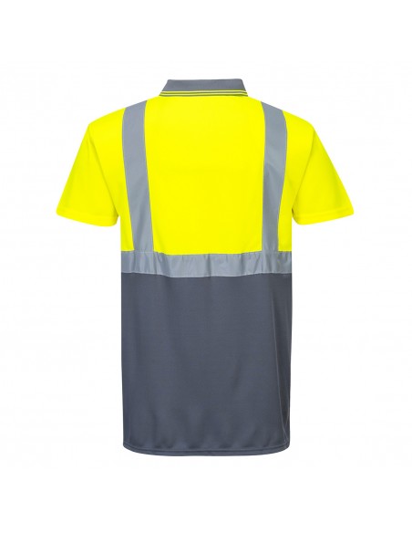 Portwest-Polo de sécurité haute visibilité style moderne bicolore Jaune/Gris