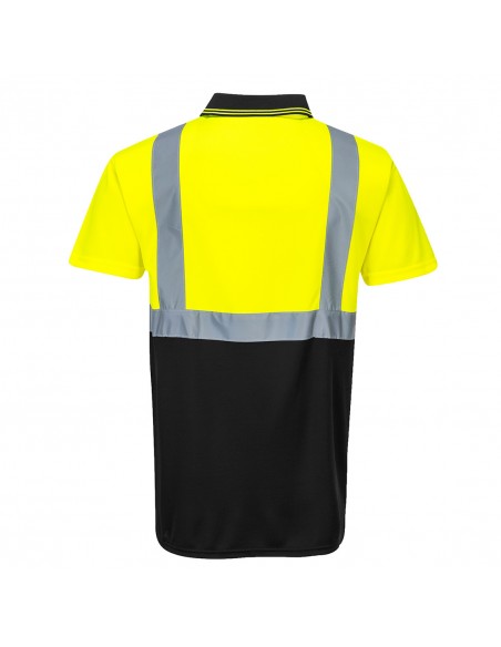Portwest-Polo de sécurité haute visibilité style moderne bicolore Jaune/Noir