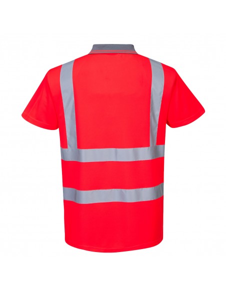 Portwest-Polo pro haute visibilité manches courtes de haute qualité Rouge