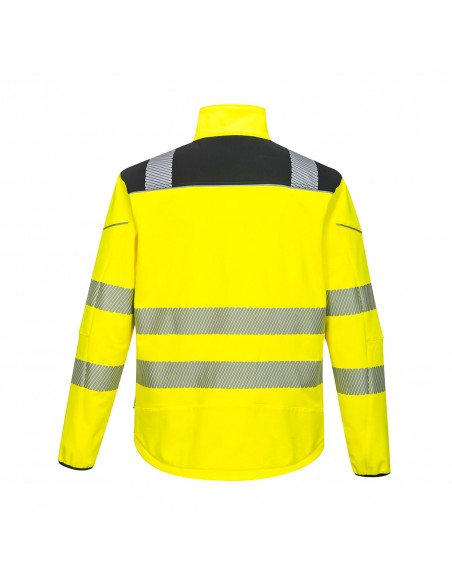 Portwest-Veste pro haute visibilité résistant à l'eau et au vent PW3 Jaune/Noir