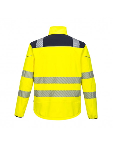 Portwest-Veste pro haute visibilité résistant à l'eau et au vent PW3 Jaune/Marine