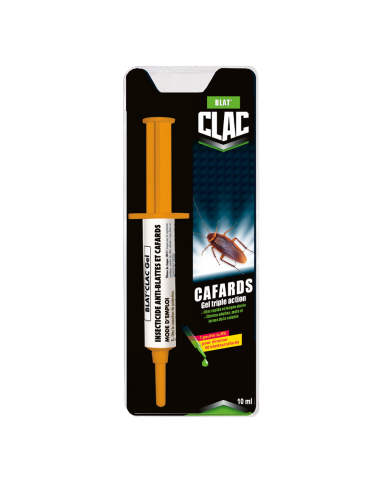 Clac Gel triple action pour éliminer cafards et blattes 10ml