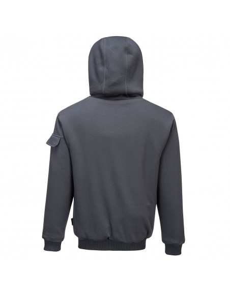SweatShirt à capuche de travail avec doublure polaire Pewter Gris