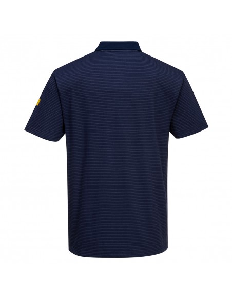 Portwest Polo de protection antistatique ESD ajusté et confortable Marine