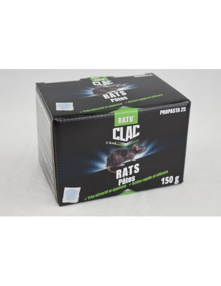 Clac Pâtes difenacoum très appétente spécial rats 150g