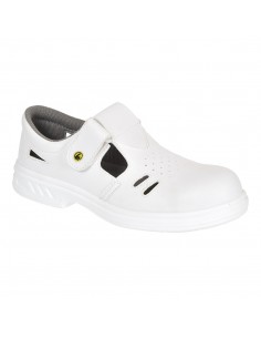Chaussure Sandale de sécurité S1 Portwest Ebro Steelite ESD Blanc