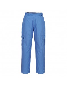 Portwest Pantalon mixte de sécurité spécial industrie électronique Bleu Hôpital
