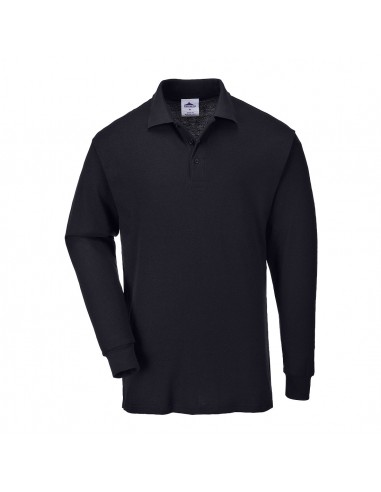 Portwest Polo Manches Longues pour travail professionnel Noir