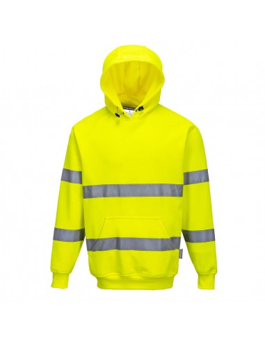 Portwest Sweatshirt professionnel Haute Visibilité à capuche réglable-B304 Jaune