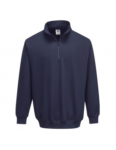Portwest Sweatshirt de travail décontracté col zippé Sorrento Marine