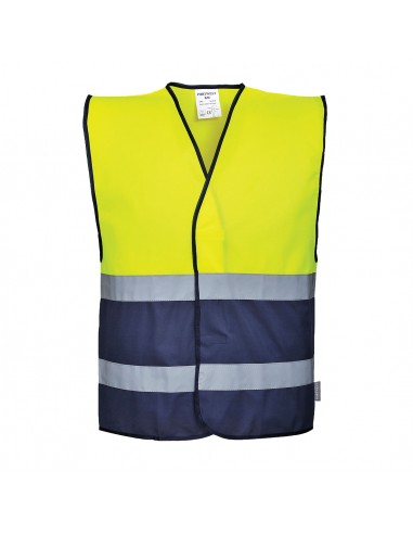 Portwest-Gilet haute visibilité léger bicolore de travail Jaune/Marine